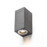 KANE II wall concrete/dark granite 230V LED GU10 2x5W IP65
