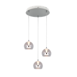 Flynt LED pendant 3-pc chrome