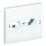 C.PLATE F/R TV-SAT SOCK MULTIBR 2 OUTP WHITE