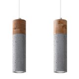 HANGING LAMP ZANE 2 GREY GU10 2X40W IP20