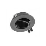 Spot luminaire housing LINTO, IP20, PC, round, Ø90x29 mm, black