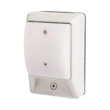 Palm switch, illuminated, momentary, white dome button without enclosure