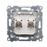 RJ11 single telephone socket, (module), black matt