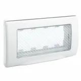 4 gang splash proof front plate - no frame required -  Banquise white