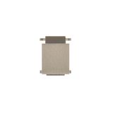 Blind for computer and telephone socket cover hole; satin metallic
