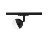LYRA for 1-circuit tracks black frosted acrylic 230V LED 5W 3000K