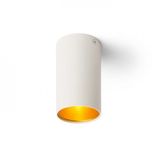 TUBA ceiling matte white/gold 230V LED GU10 7W