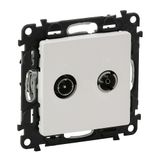 TV/R SOCKET THROUGH WHITE VALENA LIFE