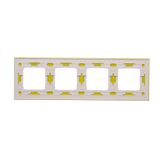 Double button for switches and push buttons, Gold matt, metalic