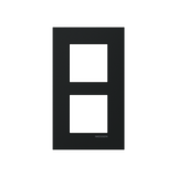 Frame 2-gang / 2+2-modules - Niessen logo - S - Matt Black