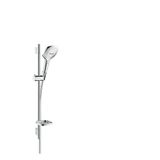 Raindance Select E 120 3jet/Unica'S Puro 0.65m shower set with soap dish, white/chrome