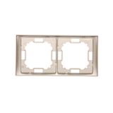 Triple illuminated contact push button, 10AX, matt aluminum
