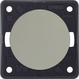 On/off switch 2p imprint "0", Integro - Design Flow/Pure, stain steel 