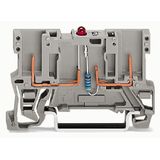 2-pin component carrier block LED (red) 24 VDC gray