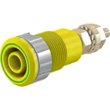 4 mm socket, screw connection, mounting Ø 12.2 mm, CAT III, yellow/green, 23.3020-20
