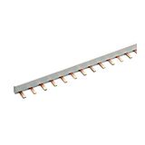Comb type busbar,1-p,16mmý,,bridge type 80A,pitch18mm,1m long (The price is shown without markup on metals. Request a quote for accurate information)