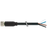 M8 female 0° A-cod. with cable PVC 4x0.34 bk UL/CSA 10m