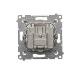 Single contact push button illuminated without pictogram, (module), 10AX, quick connection, Bronze matt, metalic