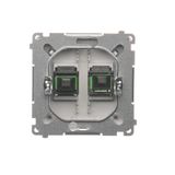 Electronic hotel switch with LED backlighting, 16A, white matt
