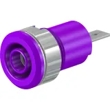 4 mm socket, flat plug connection, mounting Ø 12.2 mm, CAT III, purple, 23.3070-26