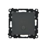 "Bell" push button with LED indicator light, 10AX, black matt