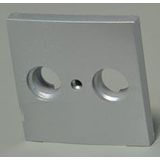 C.PLATE F/R TV-SAT SOCK MULTIBR 2 OUTP ALUM