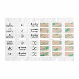 Adhesive policarbonate tag, 52x15mm, yellow color