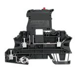 Fuse terminal, Screw connection, black, 2.5 mm², 6.3 A, 250 V, Number of connections: 3, Number of levels: 2, TS 35