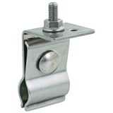 Holder f. metal roof w. round standing seam KAL-ZIP conn. bead Rd 20-2