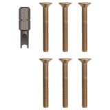 Kit of 6 screws + key Pixel Up champagne