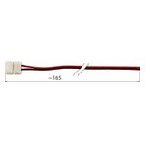 Single color LED strip connection connector 8 mm, 2 pins, for 120x3528
