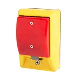Emergency stop palm switch, illuminated, latching, red dome button, without enclosure