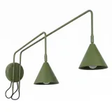 Wall lamp NOX 2 olive green with a switch