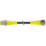 M12 male 0° / M12 female 0° A-cod. AIDA PUR 4x0.34 bk +drag ch. 18m