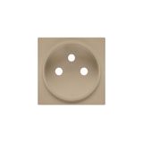 Cover for single socket outlet, (cover), Simon 24, IP20, champagne matt