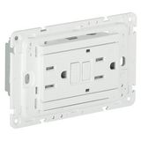 DOUB SAF EARTH SOCK 15A-127V GFCI - 3 MOD WH