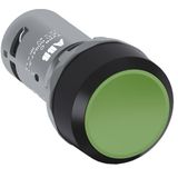 Pushbutton CP1 Flush Green Momentary 1NO Non-Illuminated