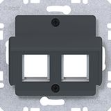 Central plate 2-way, Krone, A.x/C.x/S.x/B.x/Q.x/K.x anthracite