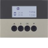 Blind time switch, display, K.5, stainless steel matt, lacq.