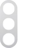 Afdekraam 3-v, Serie R.classic, aluminium/polarwit