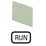 283SQ25 Insert label, RUN
