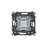 Quadruple socket outlet with earthing - IP20 version, 16A, quick connection, dark grey
