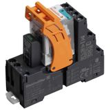 Relay module, 24 V DC, Green LED, 4 CO contact (AgNi) , 250 V AC, 6 A,