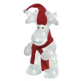LED Christmas reindeer, 34.5 cm, outdoor and indoor, cold white, timer