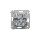 Two-way switch, 10AX, cream white/electro white