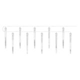 LED Christmas garland – 10x icicle, 3.6 m, outdoor and indoor, cool white