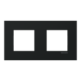 Frame 2-gang / 2+2-modules - Niessen logo - S - Matt Black