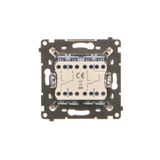 Double intermediate switch illuminated, (module), Simon 24, IP20, 10AX, graphite mat