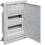 Emp. box hollow golf wall VH, 2 rows, 24M, with white opaque door