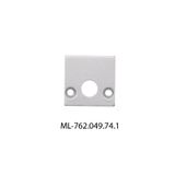 End cap for PC1 with hole, silver color, 1pc